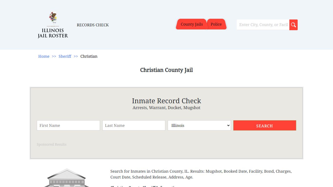 Christian County Jail - Jail Roster Search