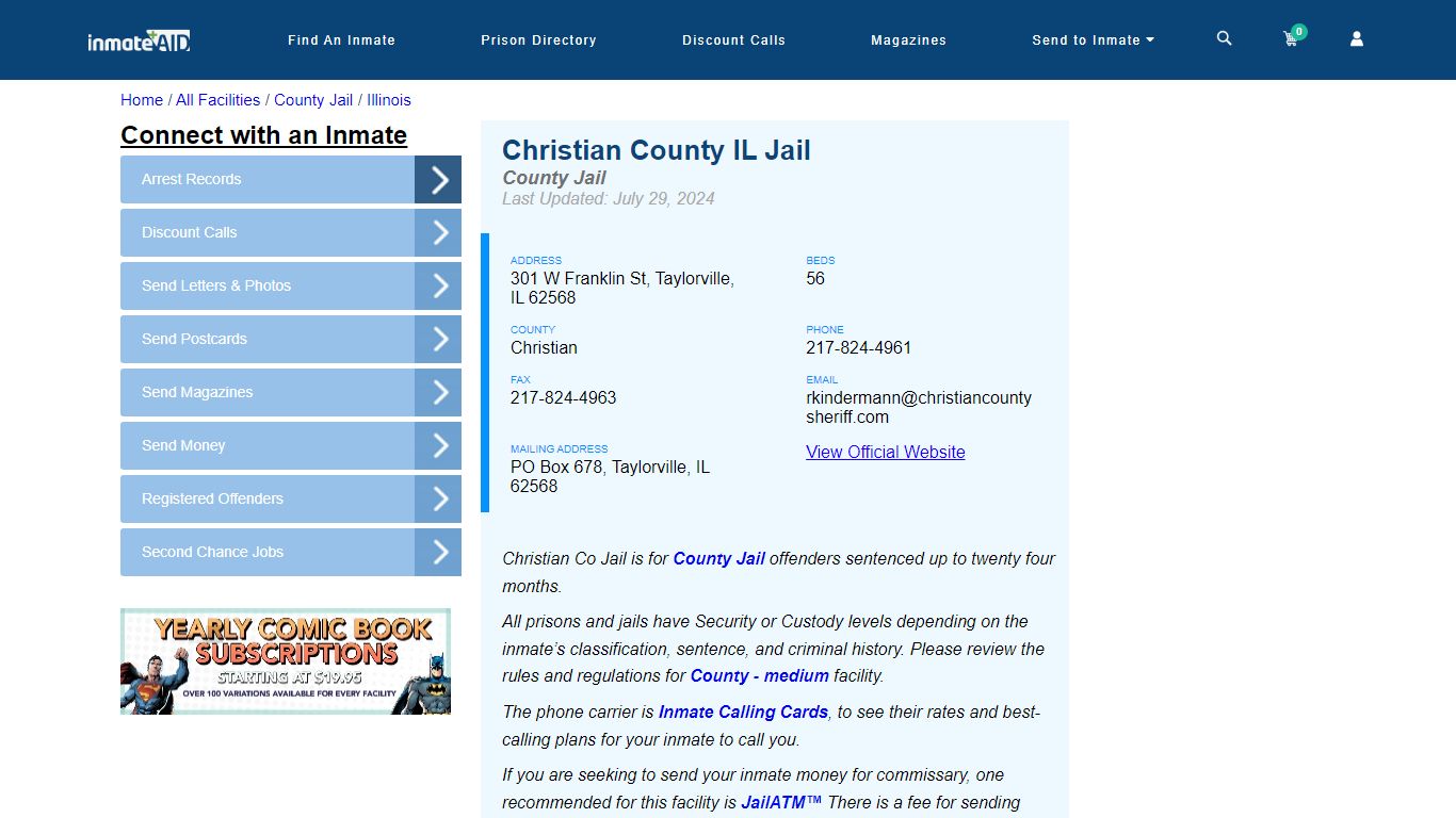 Christian County IL Jail - Inmate Locator