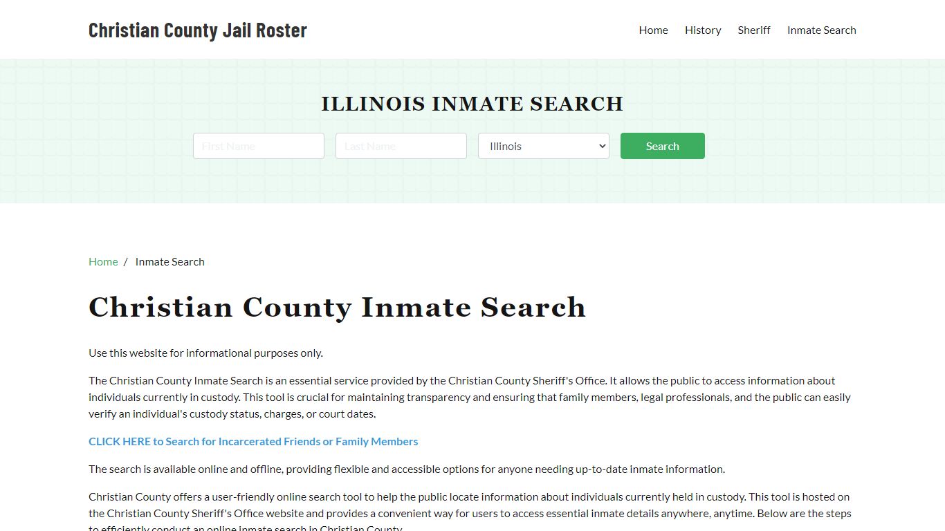 Christian County, IL Detainee Lookup